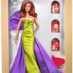 Caja del diseño Anemone de Christian Louboutin para Barbie Collector (vestido, zapatos y otros accesorios)