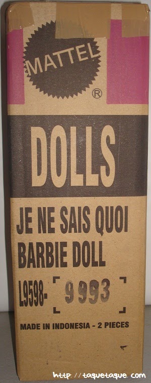 Barbie Silkstone Je ne sais quoi: el embalaje (paquete) tal cual llegó a mi casa