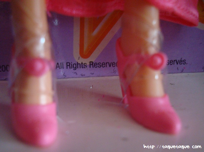 mi Babie Favorita 1977 - Barbie Superstar: detalle de los zapatos del conjunto fucsia