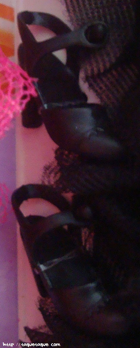 mi Babie Favorita 1977 - Barbie Superstar: detalle de los zapatos del conjunto negro