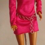 vestido diy ooak artsy fucsia y complementos