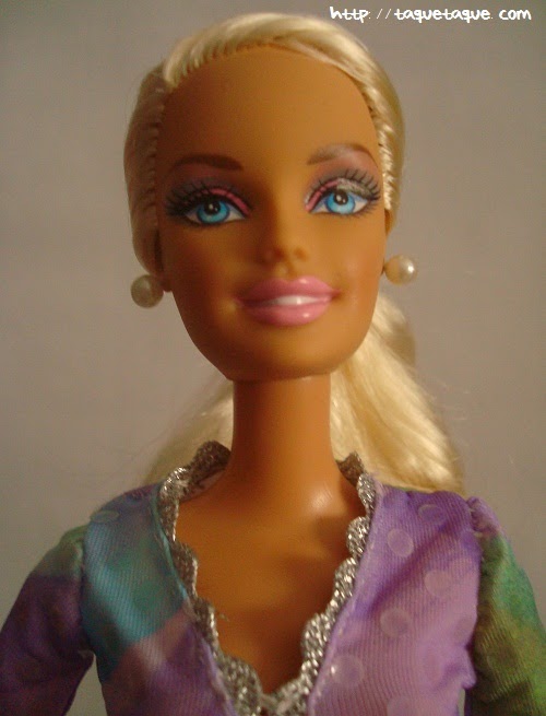 Diseños OOAK DIY by Taque-Taque para Barbie Fashionista: detalle de la carita y del busto