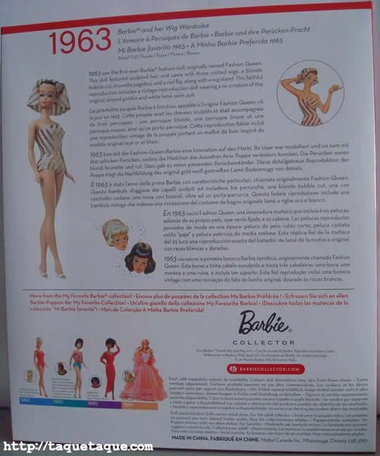 mi Barbie Favorita de 1963: Barbie and Her Wig Wardrobe
