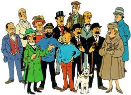 Bruselas Valonia: Tintin junto a los personajes más importantes de su serie, como Milou, el profesor Tornasol o Hernández y Fernández