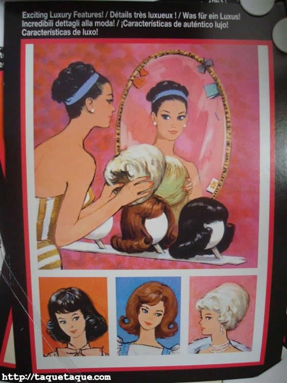 mi Barbie Favorita de 1963: Barbie and Her Wig Wardrobe