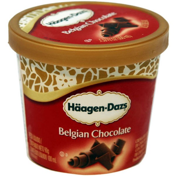 Bruselas Valonia: Helado Häagen Dazs de chocolate belga