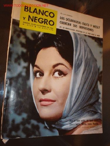 Enma Penella en la portada de la revista "Blanco y Negro" en los '60 Enma Penella en la portada de la revista "Blanco y Negro" en los '60