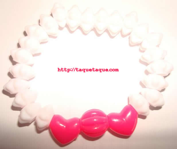 pulsera multicolor pulsera blanca y fucsia