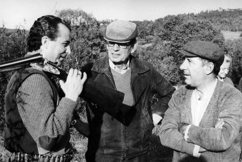 Alfredo Landa con Carlos Saura y Juan Diego en "La Caza" Alfredo Landa con Carlos Saura y Juan Diego en "La Caza"