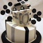 tarta de 40 cumpleaños con coche