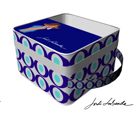 nevera de Jordi Labanda para Actimel (Danone) "rodeada" de círculos sesenteros nevera de Jordi Labanda para Actimel (Danone) "rodeada" de círculos sesenteros