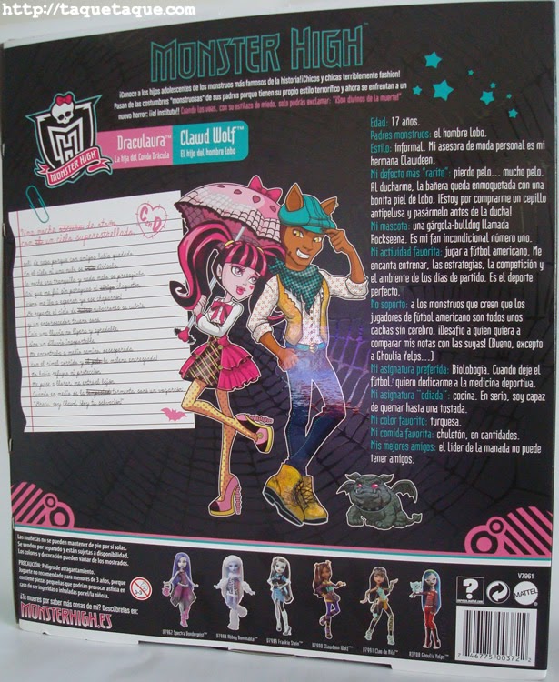 Monster High - Draculaura y Clawd Wolf en su caja Monster High - Draculaura y Clawd Wolf en su caja
