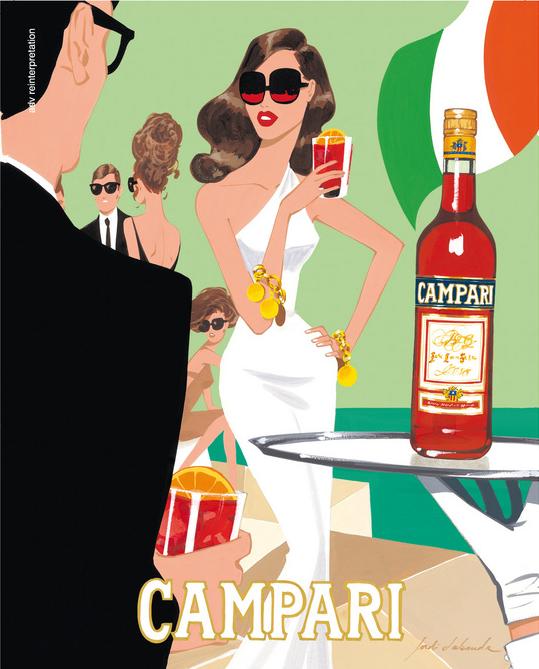 Publicidad de Campari ilustrada por Jordi Labanda Publicidad de Campari ilustrada por Jordi Labanda