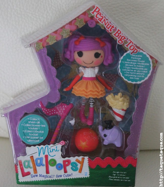 mini Lalaloopsy Peanut Big Top en su caja