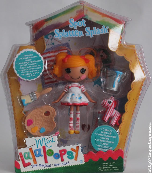 mini Lalaloopsy Spot Splatter Splash, en su caja