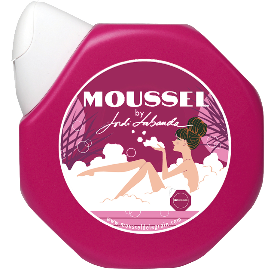 envase de Moussel de Legrain, ilustrado por Jordi Labanda envase de Moussel de Legrain, ilustrado por Jordi Labanda