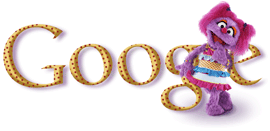 Doodle de Google con "Abigail" para conmemorar el 40 aniversario de Barrio Sésamo (Sesame Street) Doodle de Google con "Abigail" para conmemorar el 40 aniversario de Barrio Sésamo (Sesame Street)
