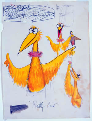 Uno de los bocetos de Jim Henson expuestos en Nueva York Uno de los bocetos de Jim Henson expuestos en Nueva York