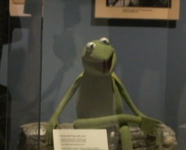 Kermit (la rana Gustavo) en la exposición de Nueva York Kermit (la rana Gustavo) en la exposición de Nueva York