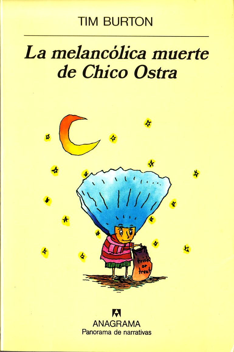 Portada del libro "La melancólica muerte del chico Ostra", de Tim Burton