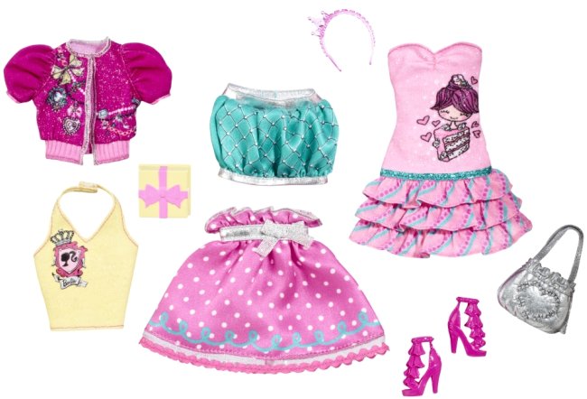 Pack 3 conjuntos para Barbie Fashionista Cutie Pack 3 conjuntos para Barbie Fashionista Cutie