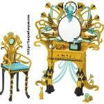 Monster High: Tocador de estilo egipcio para Cleo de Nile
