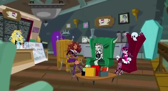 En los webpisodios, Lagoona trabaja en la Cafeterroría, no Clawdeen... En los webpisodios, Lagoona trabaja en la Cafeterroría, no Clawdeen...