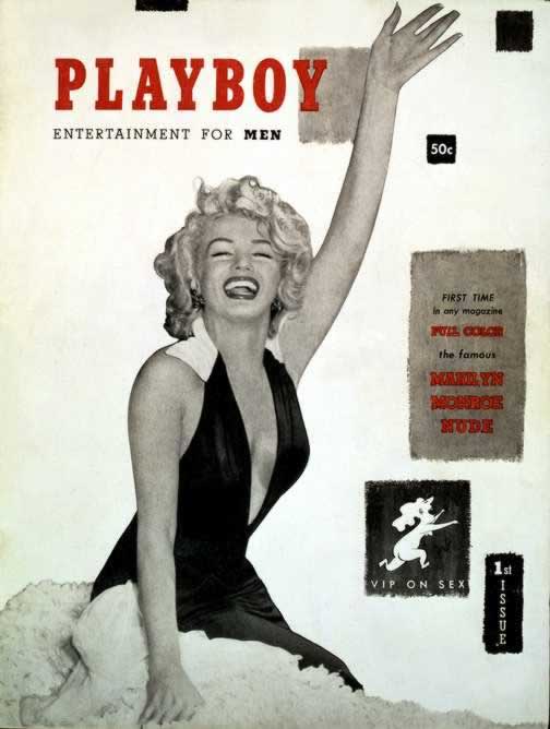 Marilyn Monroe Marilyn Monroe en la portada del primer número de la revista "Playboy"