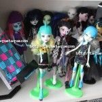 Algunas de mis Roller Maze (Abbey y Ghoulia no salen en esta foto), mis Create-A-Monster y Scarah Screams + Hoodude Voodoo