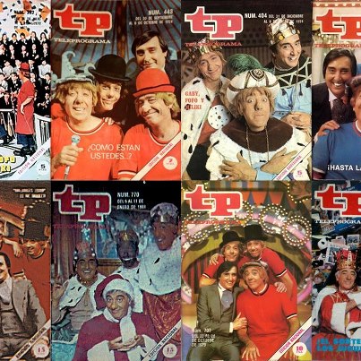 Los Payasos de la Tele en algunas de las portadas de la revista TP Los Payasos de la Tele en algunas de las portadas de la revista TP